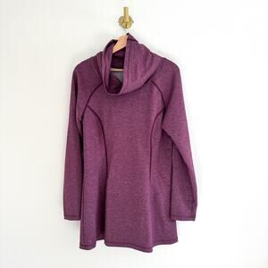 Stonewear Baha Cowl Neck Long Sleeve Pullover Top Purple L